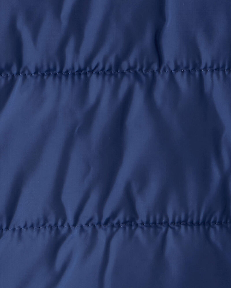 Kid Hooded Puffer Jacket - Navy Blue, image 4 of 4 slides