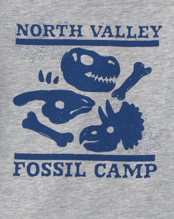 Tout-petit gar&ccedil;on - T-shirt manches longues &agrave; imprim&eacute; dinosaures &laquo;North Valley Fossil Camp&raquo; - Gris, 