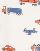 Baby Boy 1-Piece Car Print 100% Snug Fit Cotton Footie Pyjamas, image 2 of 3 slides