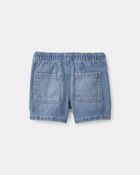 B&eacute;b&eacute; gar&ccedil;on - Short &agrave; cordon de serrage en denim - D&eacute;lav&eacute; clair, image 2 sur 3 diapositives
