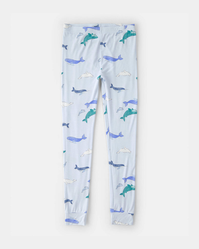 Boys Whale PurelySoft Short-Sleeve Snug Fit 2-Piece Pyjama Set - Blue, image 2 of 7 slides