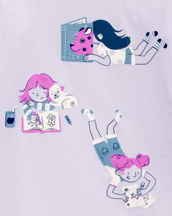 Toddler Book Lover Long-Sleeve Shirt - Purple, 