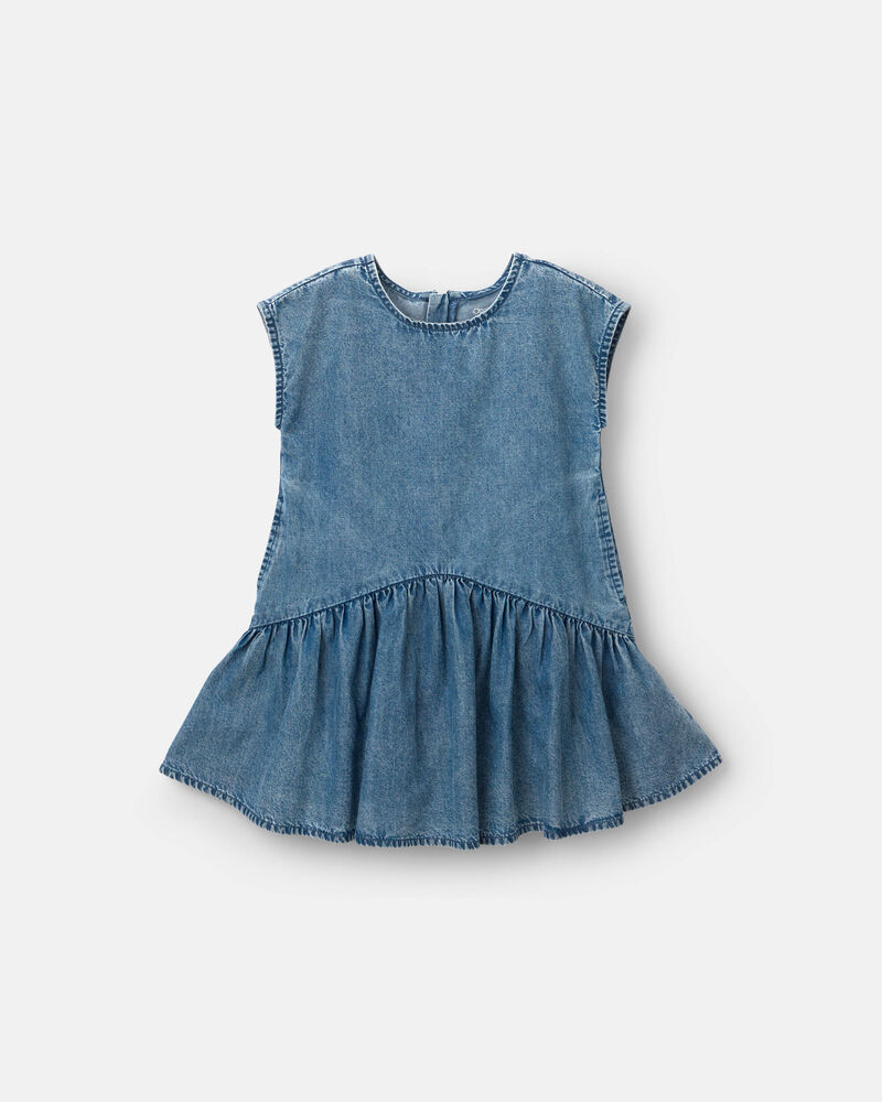 Tout-petit fille - Robe &agrave; taille basse asym&eacute;trique en chambray, image 2 sur 6 diapositives