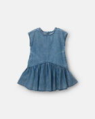 Tout-petit fille - Robe &agrave; taille basse asym&eacute;trique en chambray, image 2 sur 6 diapositives