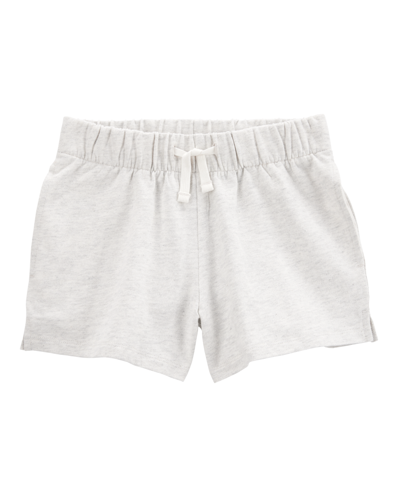 Girls Pull-On French Terry Shorts - Grey, image 1 of 4 slides