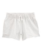 Girls Pull-On French Terry Shorts - Grey, image 1 of 4 slides