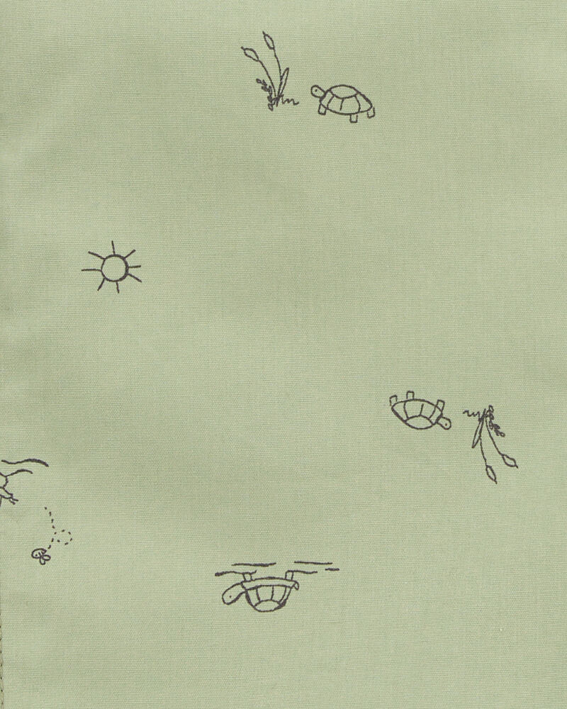 Baby Boy 2-Piece Tee & Shortall Set - Olive, image 5 of 6 slides