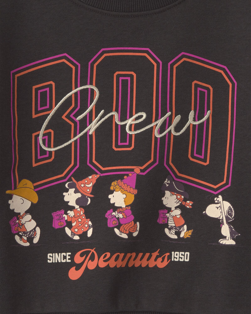 Toddler Boy 'Boo Crew' Peanuts Snoopy Halloween Pullover Sweatshirt - Black, image 2 of 2 slides