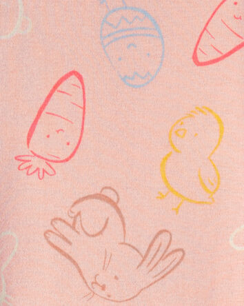 B&eacute;b&eacute; fille - Pyjama ajust&eacute; 2 pi&egrave;ces &agrave; motif de lapin de P&acirc;ques - Rose, 