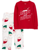 Baby 2-Piece Santa Cotton & Fleece Pyjamas, image 1 of 3 slides