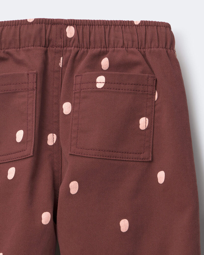 Toute-petit fille - Pantalon &agrave; plis &agrave; pois - Bourgogne, image 6 sur 6 diapositives