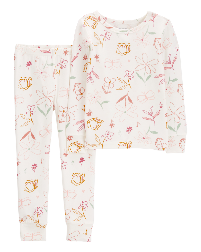 Bébé Pyjama 2 pièces PurelySoft à motif de fleurs, image 1 sur 4 diapositives