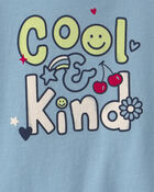 Toddler Girl 'Cool & Kind' Graphic Tee - Blue, image 2 of 3 slides