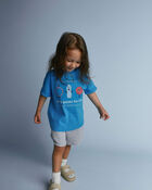 Toddler 'Recreation Club' Rolled Cuff Tee - Turquoise, image 4 of 5 slides