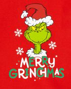 Kid 2-Piece Christmas Grinch Cotton & Fleece Pyjamas, image 2 of 3 slides