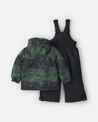 Toddler Boy  2 Piece Snowsuit With Chest Pocket- Green, image 2 of 13 slides