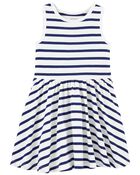 Toddler Striped Jersey Dress, image 1 of 4 slides