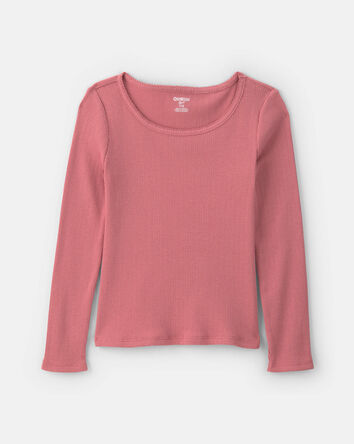 Filles - T-shirt &agrave; manches longues - Rose, 
