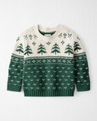Tout-petit - Chandail tricot motif jacquard en coton biologique, image 1 sur 4 diapositives
