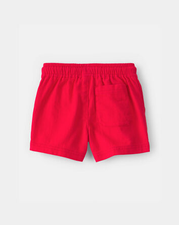 Baby Boy Twill Shorts - Red, 