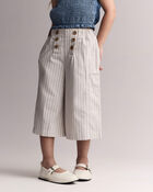 Toddler Girl Sailor Pant in Stripes - Cream/Grey, image 7 of 7 slides
