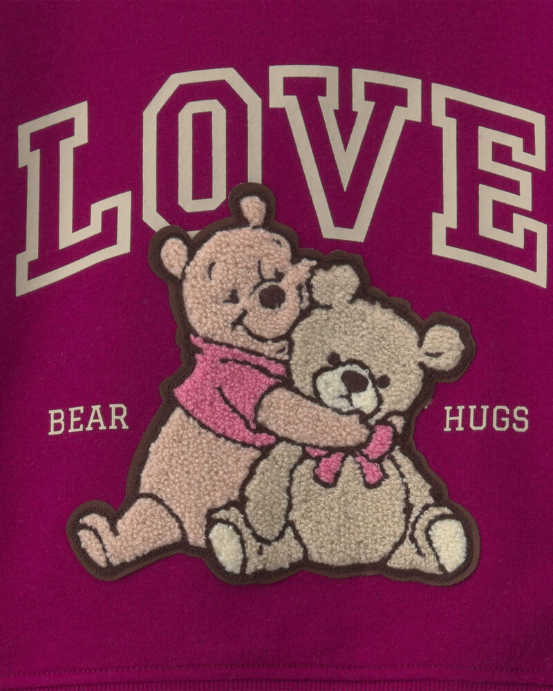 Toddler Girl 2-Piece Winnie the Pooh Top & Pant Set - Burgundy, image 4 of 5 slides