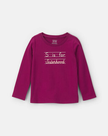 Toddler Girl Toddler Girl "Sisterhood" Long-Sleeve Graphic Tee - Red, 