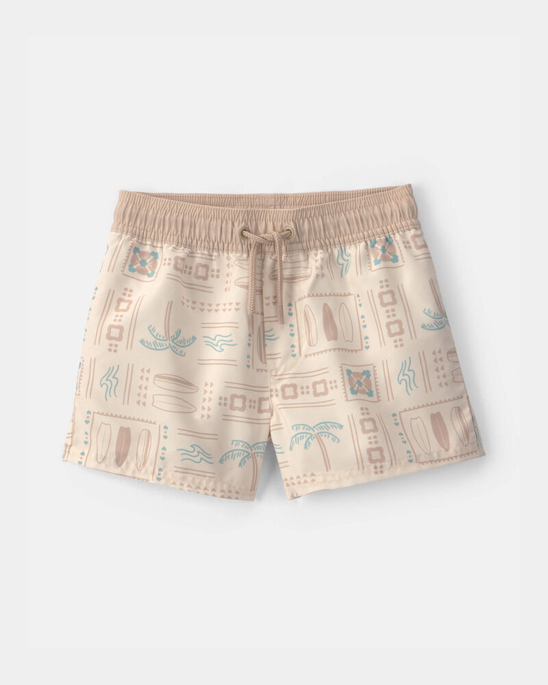 Tout-petit gar&ccedil;on - Short maillot de bain &agrave; imprim&eacute; surf - Beige, image 1 sur 3 diapositives