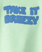 Baby 'Take It Breezy' French Terry Pullover Sweatshirt - Green, image 3 of 4 slides