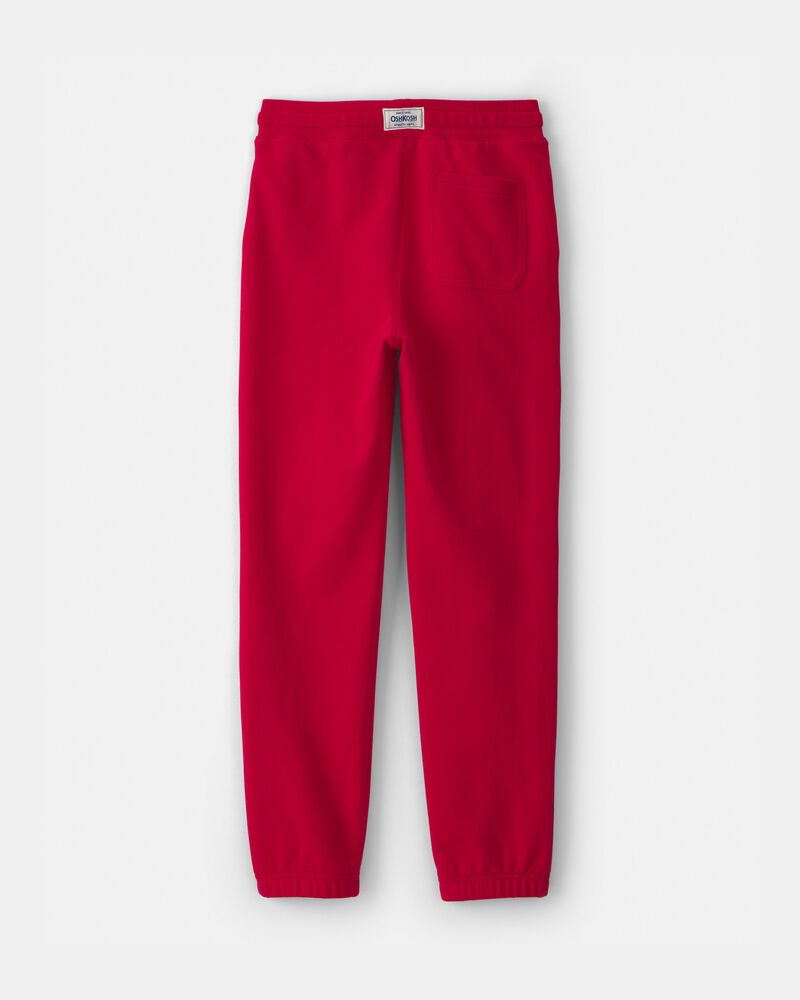Jeune - Pantalon de jogging en tricot avec cordon de serrage - Rouge, image 2 sur 3 diapositives