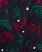 Kid 1-Piece Gamer Fleece Footie Pyjamas, image 2 of 3 slides