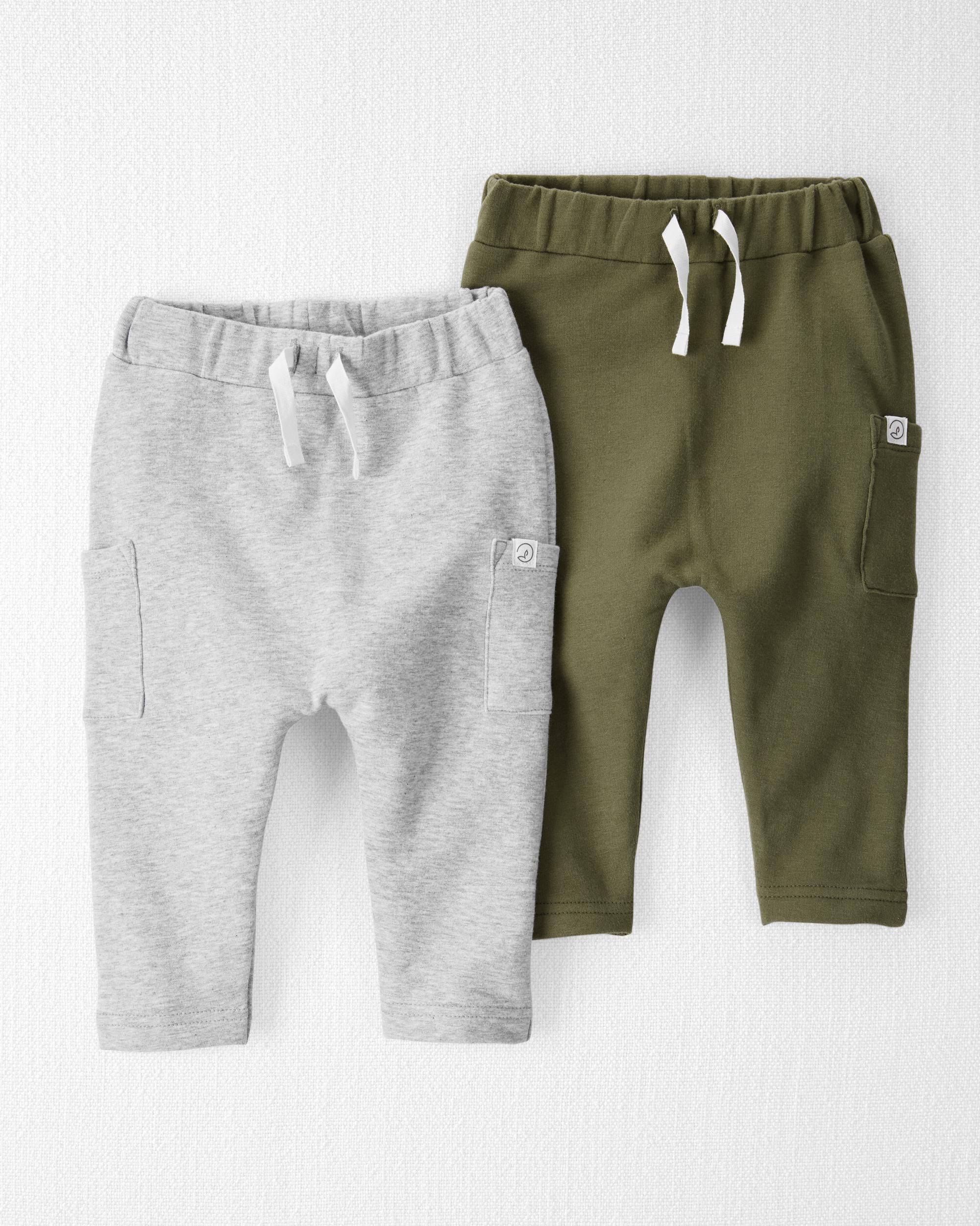 Gray Green Baby 2 Pack Organic Cotton Sweatpants Carter s Oshkosh Canada