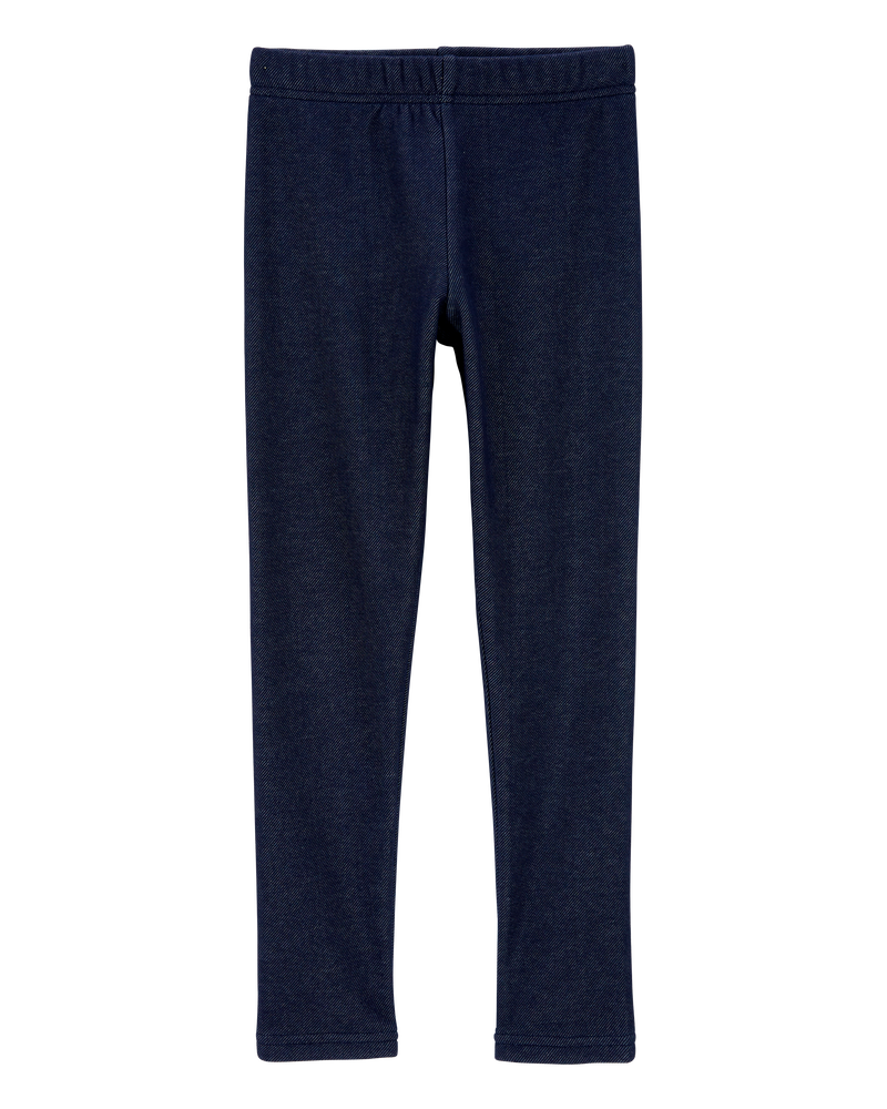 Carter s Girls Cozy Fleece Faux Denim Leggings