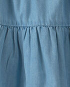Girls Organic Cotton Chambray Dress, image 4 of 5 slides