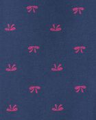 Toute-petite fille &ndash; Legging extensible en coton &agrave; motif n&oelig;ud &ndash; Bleu marine, image 3 sur 3 diapositives