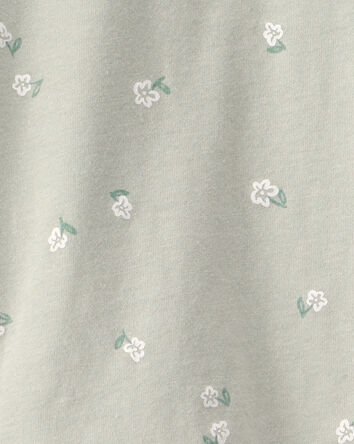 Tout-petit fille - Haut &agrave; fleurs - Vert, 