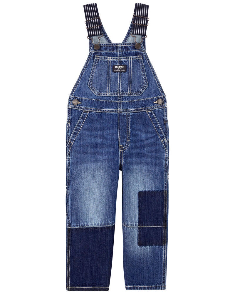 Toddler Classic OshKosh Overalls: Removed Patch Remix, image 1 of 5 slides