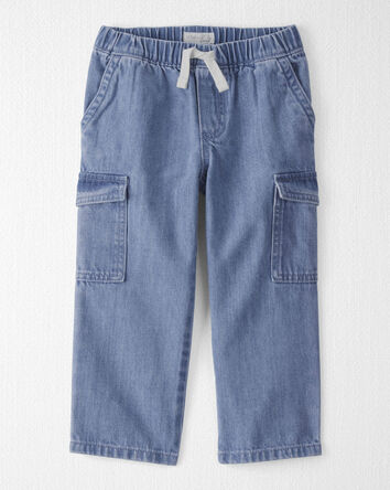 Toddler Organic Cotton Denim Cargo Pants, 