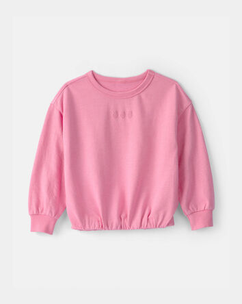 Tout-petit fille - Chandail en jersey bouclette, fraise - Rose, 