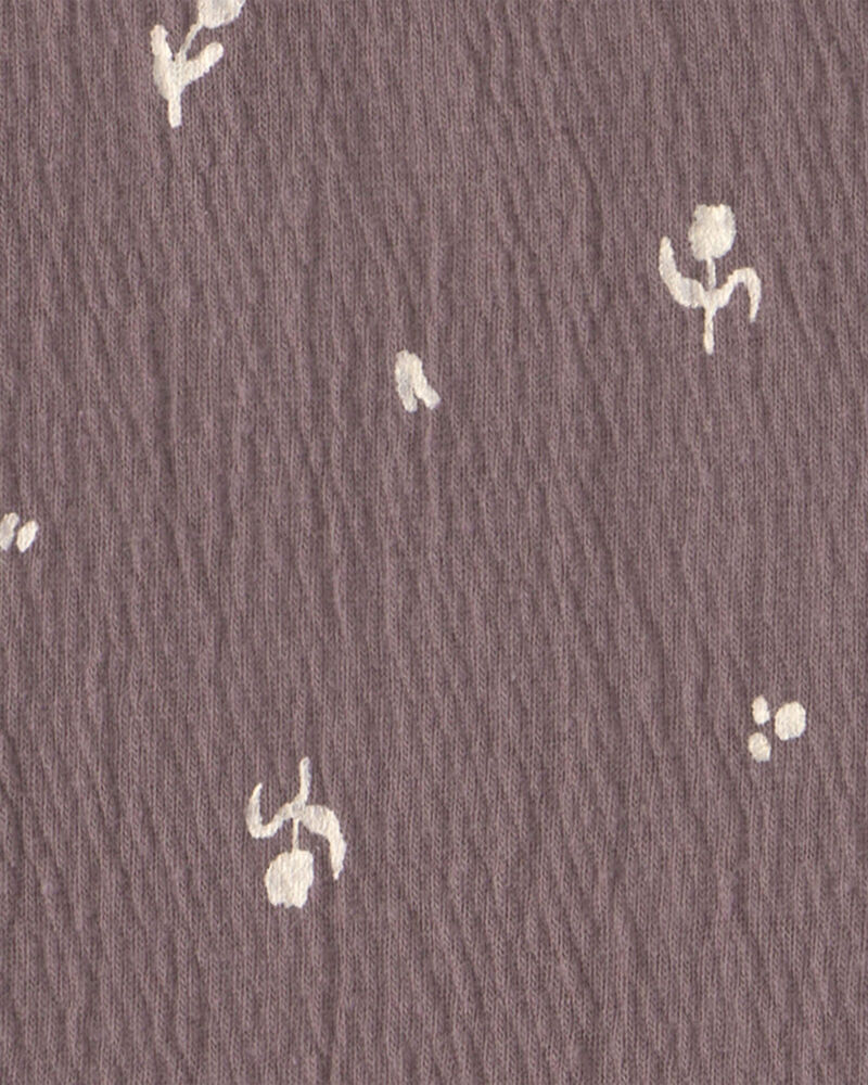 Baby Girl 3-Piece Top & Short Set - Brown, image 4 of 5 slides