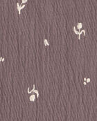 Baby Girl 3-Piece Top & Short Set - Brown, image 4 of 5 slides