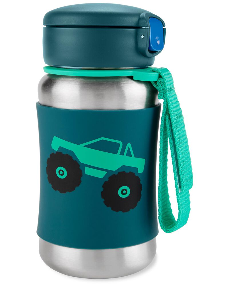 Spark Style Stainless Steel Straw Bottle -Truck, image 1 of 2 slides