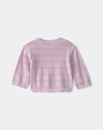 B&eacute;b&eacute; fille - Chandail festonn&eacute; - Mauve, 