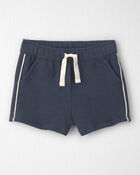 B&eacute;b&eacute; - Ensemble 2 pi&egrave;ces chandail et short en coton biologique - Bleu marine, image 2 sur 4 diapositives