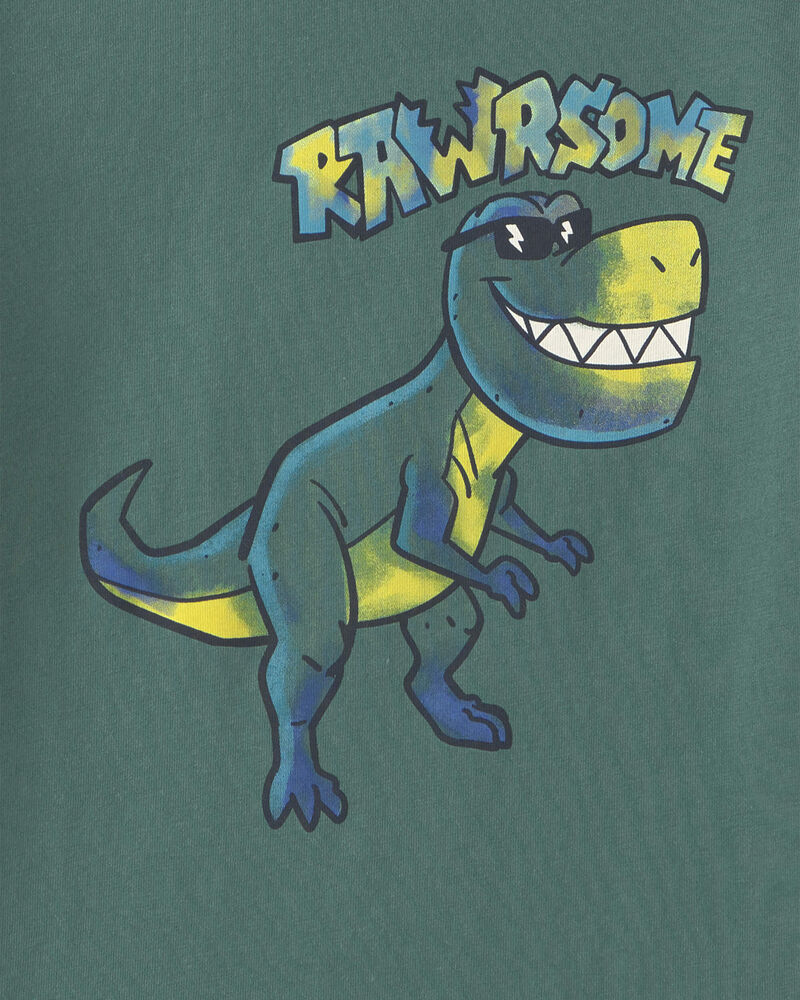 Toddler Boy 'Rawrsome' Dinosaur Long-Sleeve Graphic Tee - Green, image 2 of 3 slides