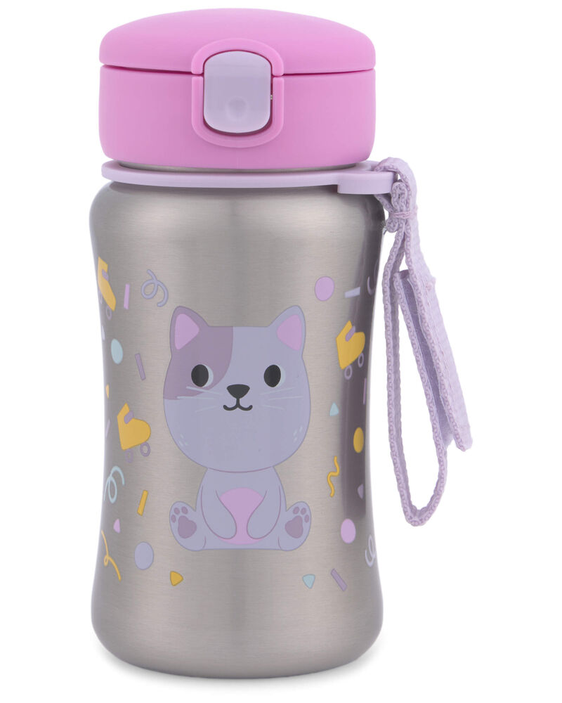 Besties Squad Stainless Steel Straw Bottle - Cat , image 1 of 3 slides