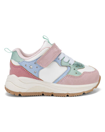 Tout-petit fille - Chaussures de sport aux couleurs contrast&eacute;es - Rose/Blanc, 