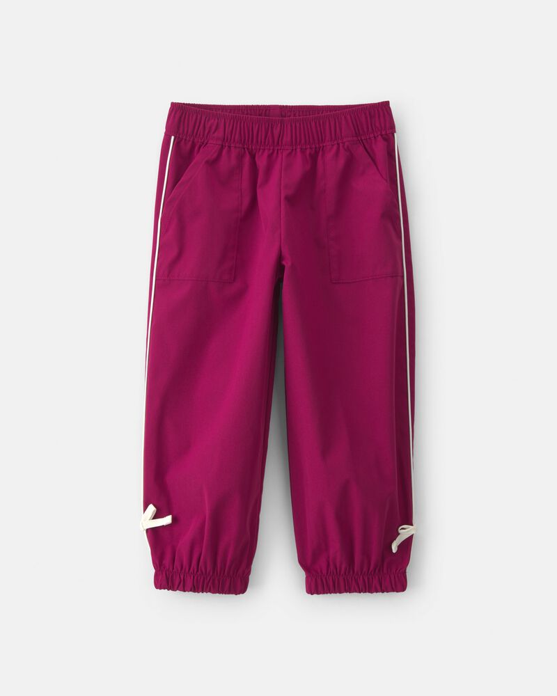 Toute-petite fille - Pantalon de jogging en popeline et boucle aux chevilles - Rouge, image 1 sur 6 diapositives