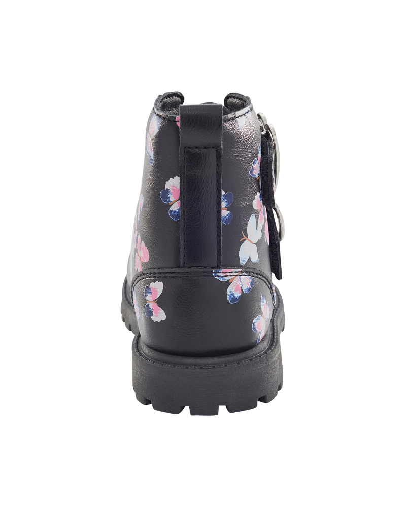 Enfant en bas &acirc;ge Bottes &agrave; boucles &agrave; motif de c&oelig;ur de papillon, image 3 sur 6 diapositives