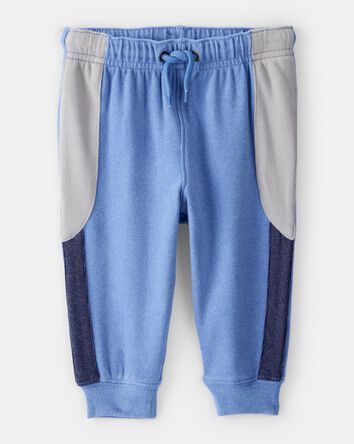 Baby Boy Colourblock Joggers - Blue/Grey, 